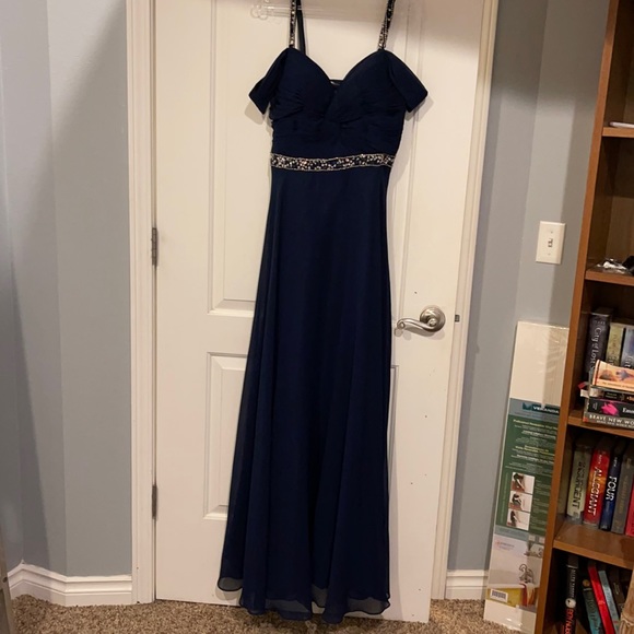 dancing queen navy blue dress Navy Blue Quinceanera Dress 1637 Navy / XSmall
